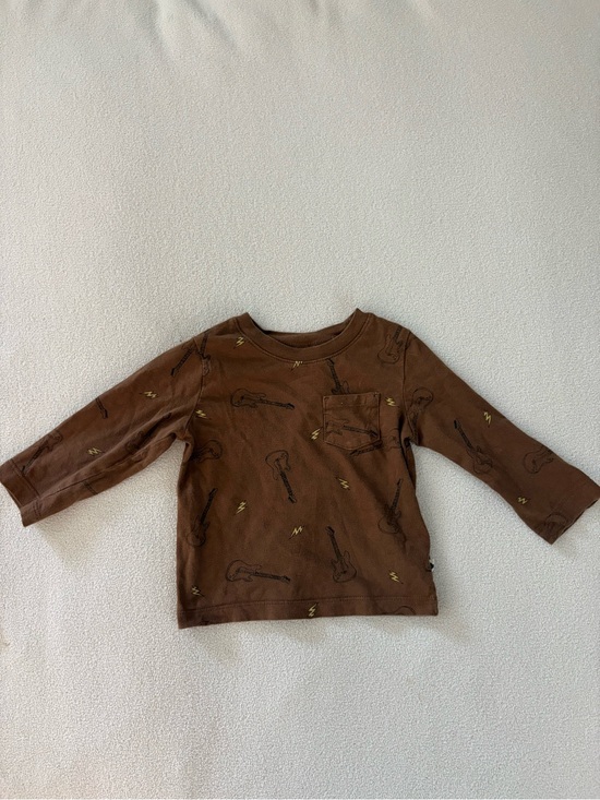 GAP Other - GAP Brown Guitar & Lightning Bolt Long Sleeve Tee